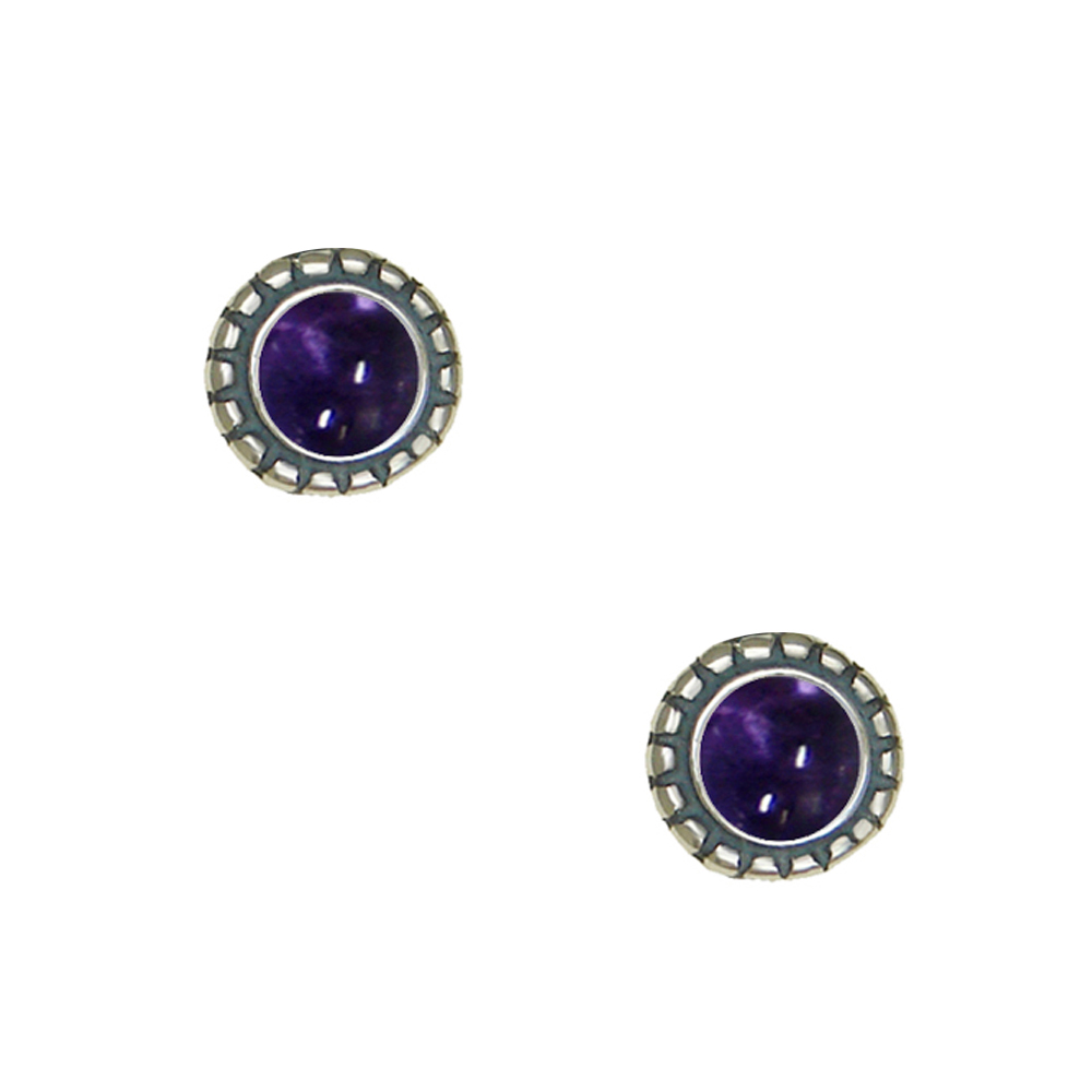 Sterling Silver Little Iolite Post Stud Earrings